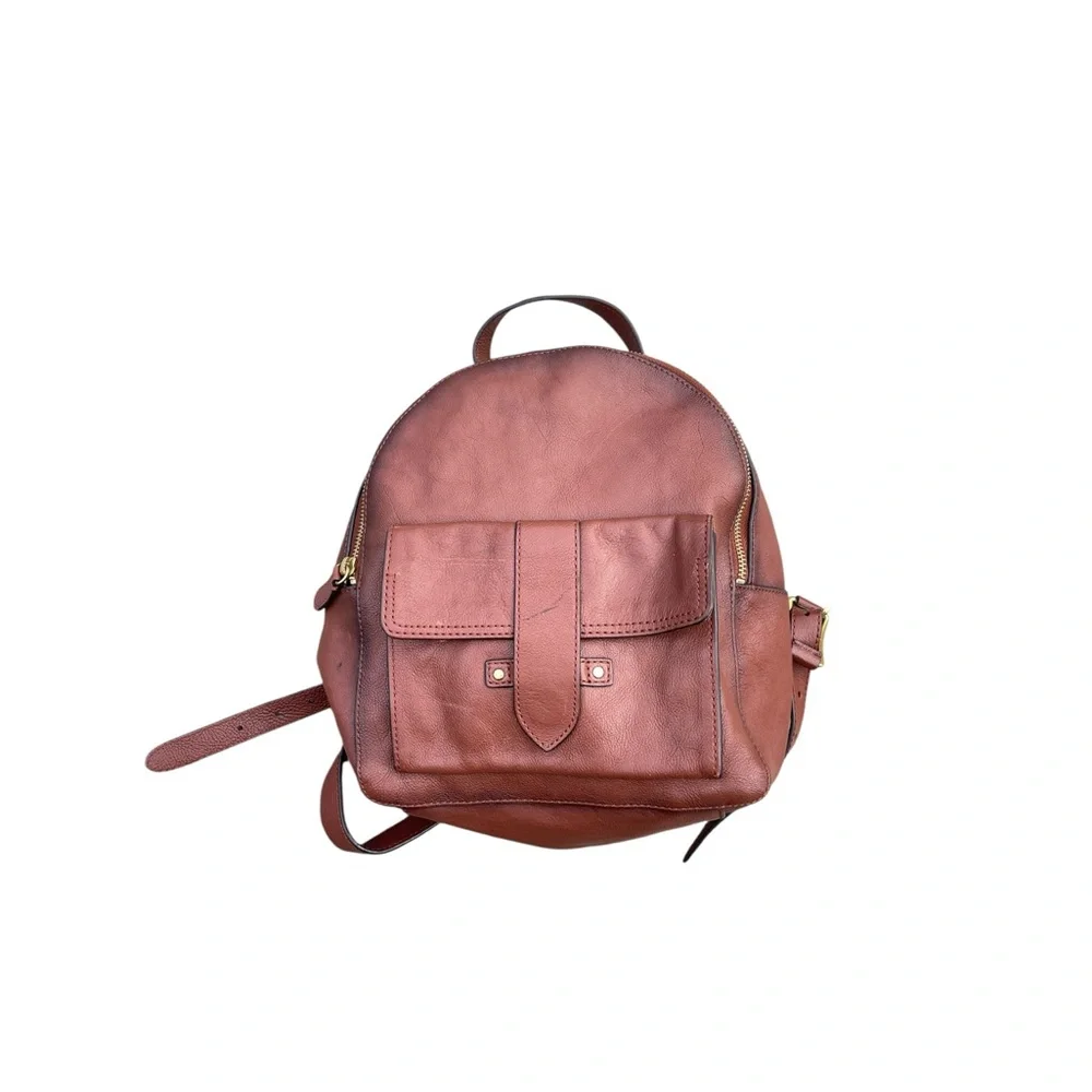 FRYE AND CO. Brown Leather Backpack